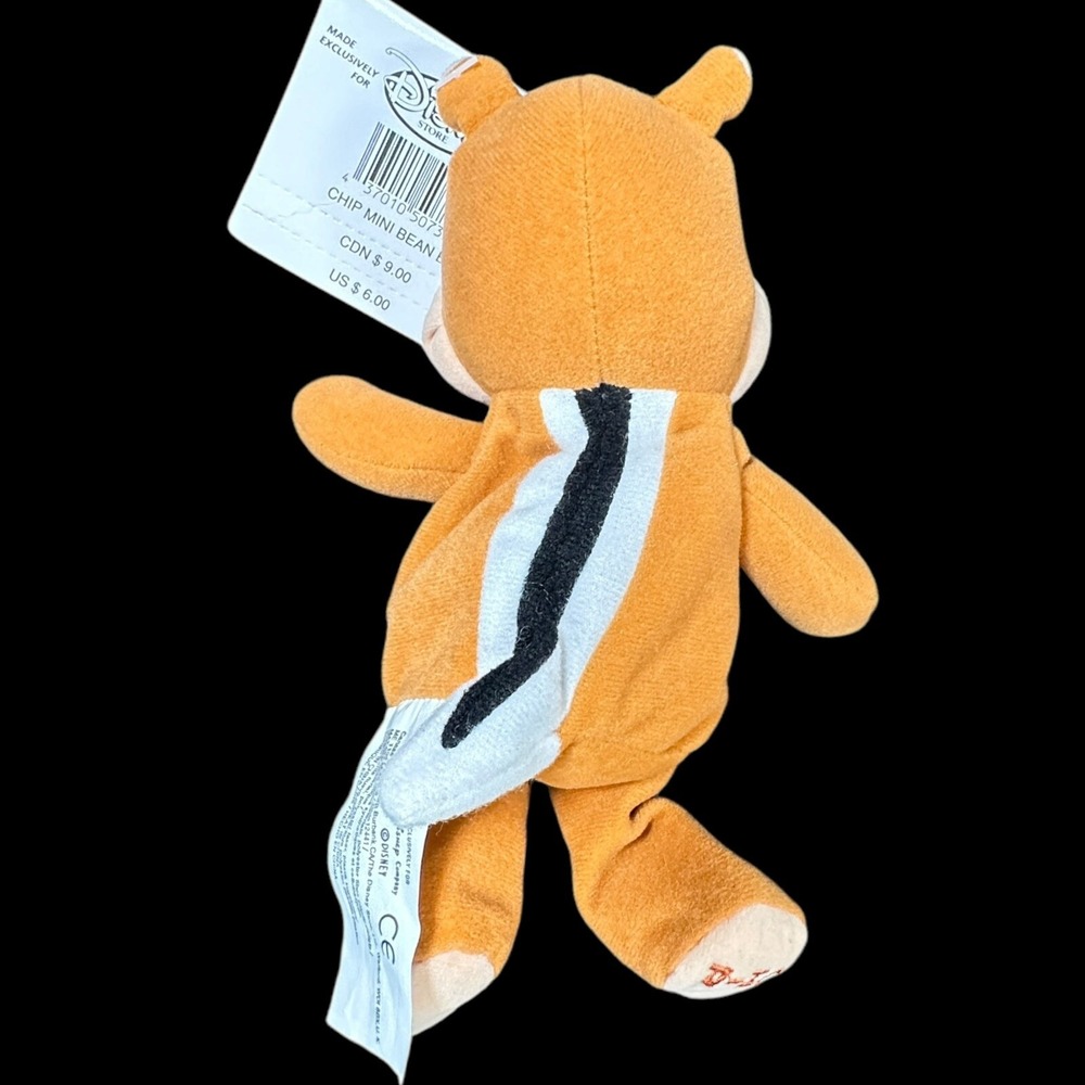 Disney Store Exclusive Chip Bean Bag Plush w/Tag Vintage - Picture 6 of 8